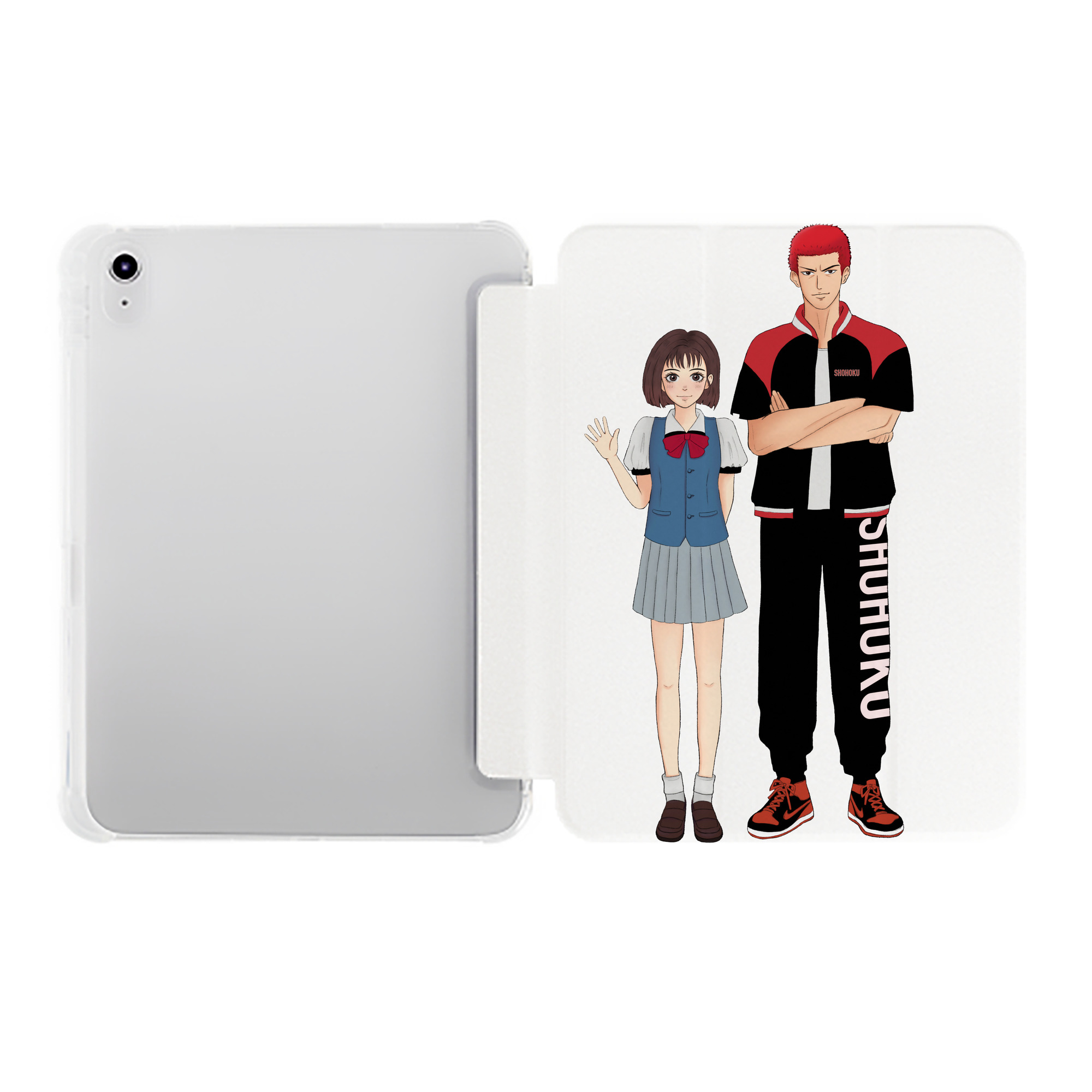（画像用） SLAM DUNK／スラムダンク IPad ケース ペン収納付き 三つ折りスタンド PUレザー×シリコン 対応機種9.5/10.5/10.9インチ